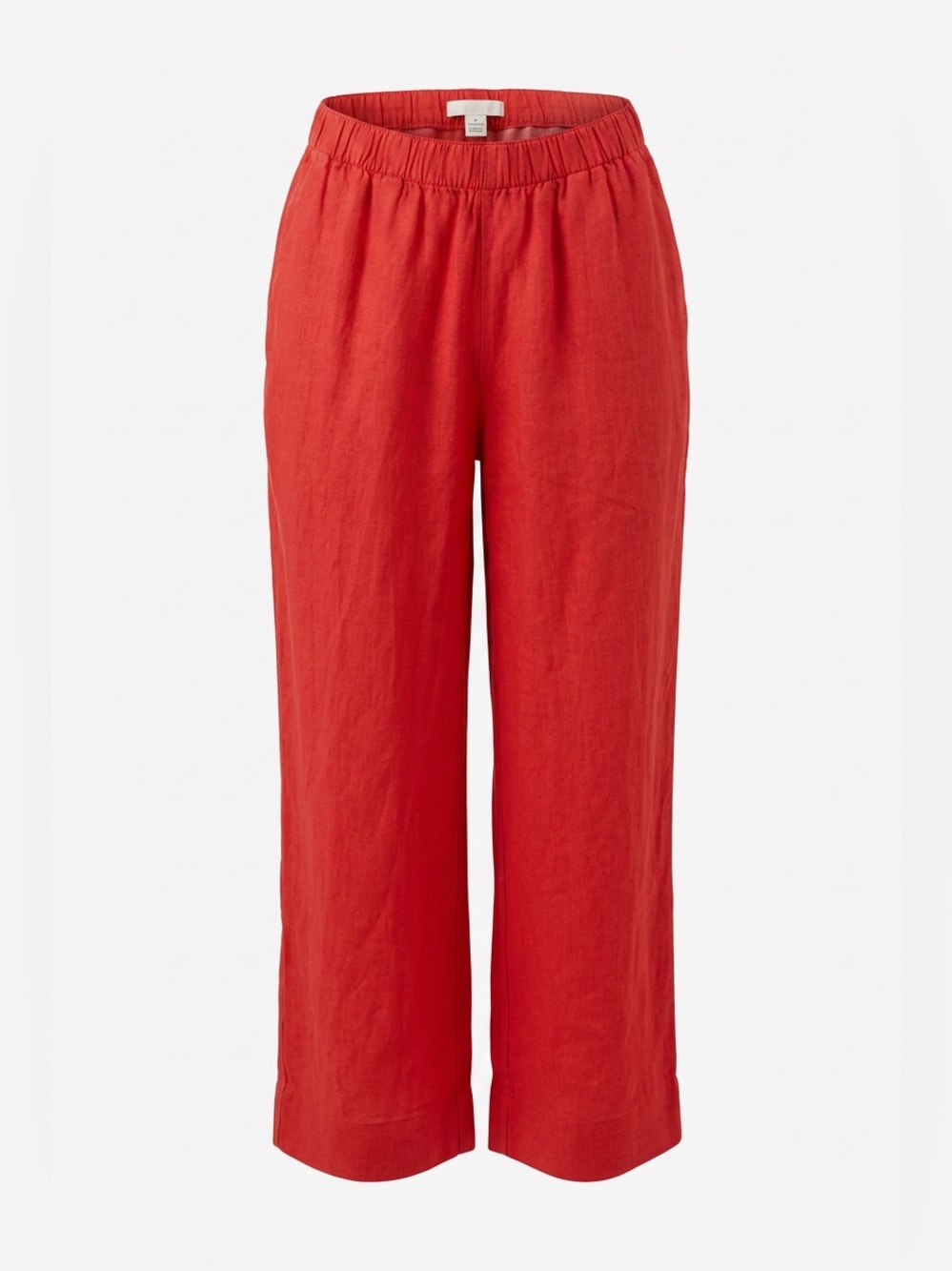 ABERCROMBIE & FITCH Red Elastic-Waist Lined Pants